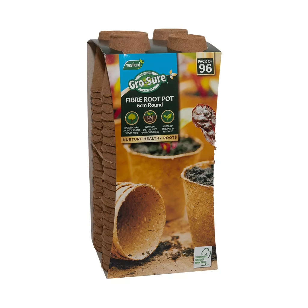 Gro-Sure Fibre Pots Round 6cm 96pk - Image 4