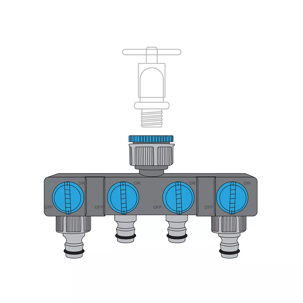 Flopro Four Way Tap Connector - Image 3