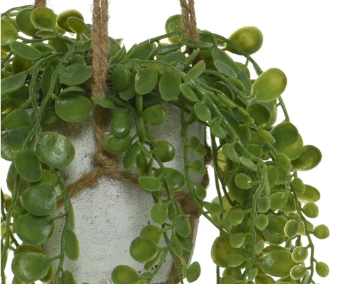Artificial Draping Green Potted Plant In Hanging Pot - Image 2