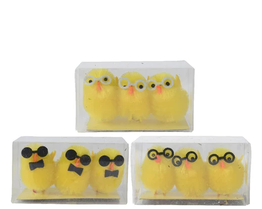 Chenille Chick With Glasses (L.3cmxW.3cmxH.4cm) - Image 3