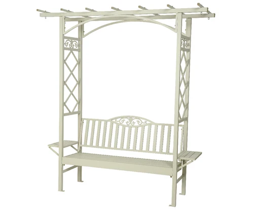 Barolo Metal Garden Arch & Bench 210 x 195 x 80cm