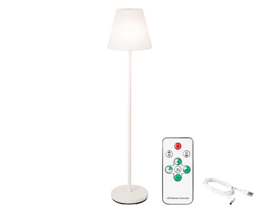 LED Floor Lamp - Battery Operated - White - Image 2