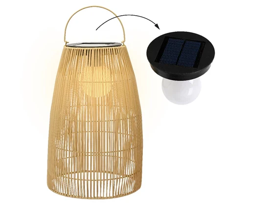 Solar Wicker Lantern (43x28cm) - Image 3