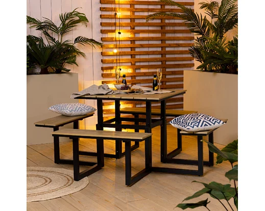 Picnic Set Aluminium Frame 178 x 178 x 74cm - Image 3