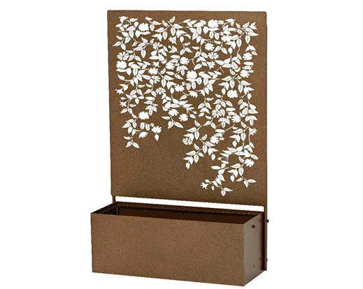 Metal Planter - Brown (118x28cm) - Image 2