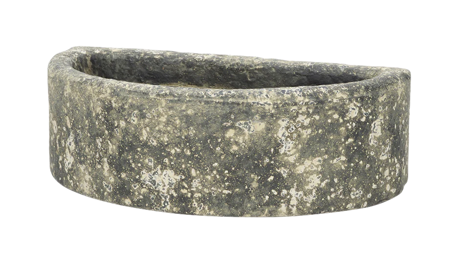 Apta Alpine Weathered Brown D Shape Planter 42cm
