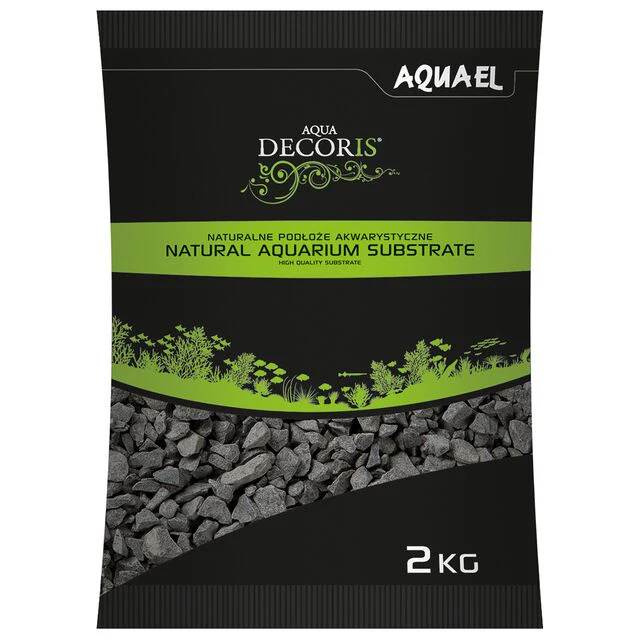 Aquael Basalt Black Gravel 2-4mm 2kg