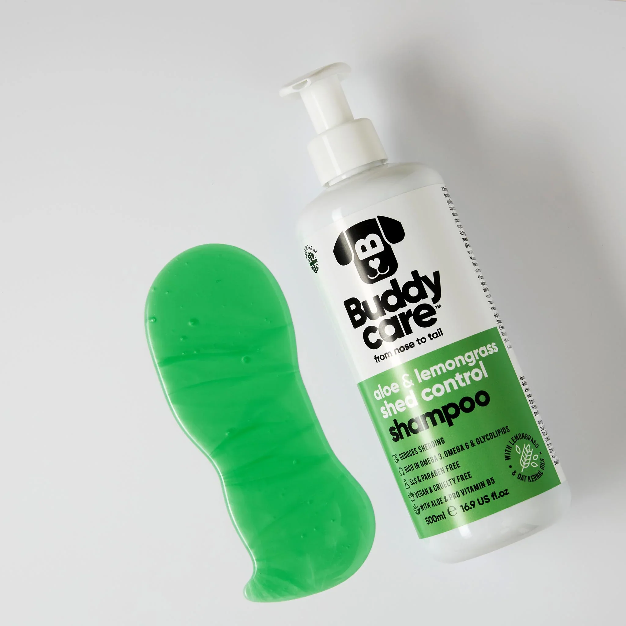 Buddycare Shed Control Aloe & Lemongrass Dog Shampoo (500ml) - Image 2