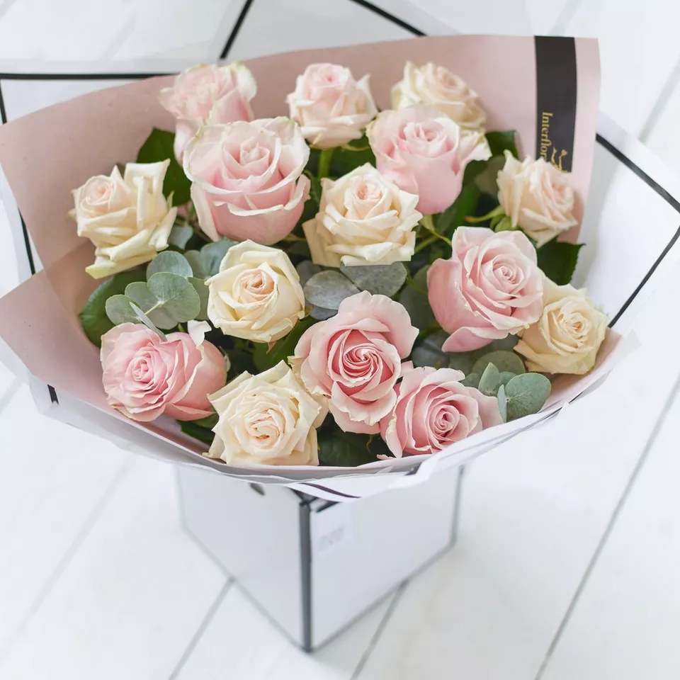 Beautifully Simple Pink Rose Bouquet - Image 3