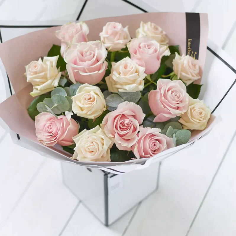 Beautifully Simple Pink Rose Bouquet - Image 3