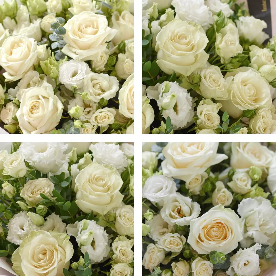 Beautifully Simple White Flower Bouquet - Image 2