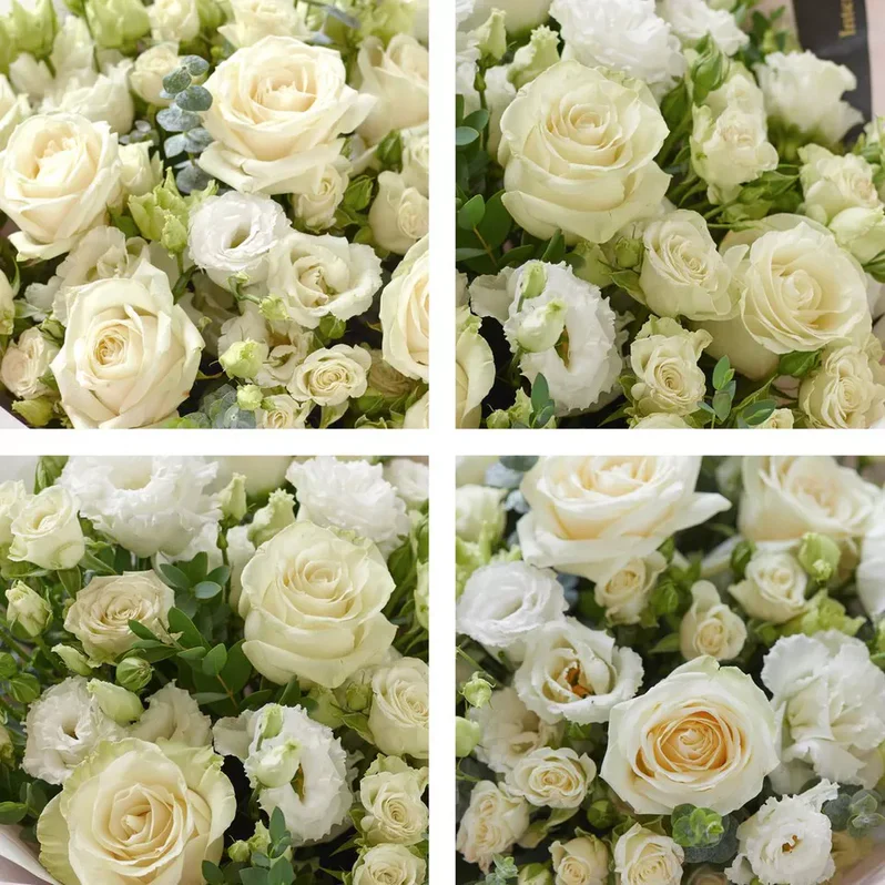 Beautifully Simple White Flower Bouquet - Image 4