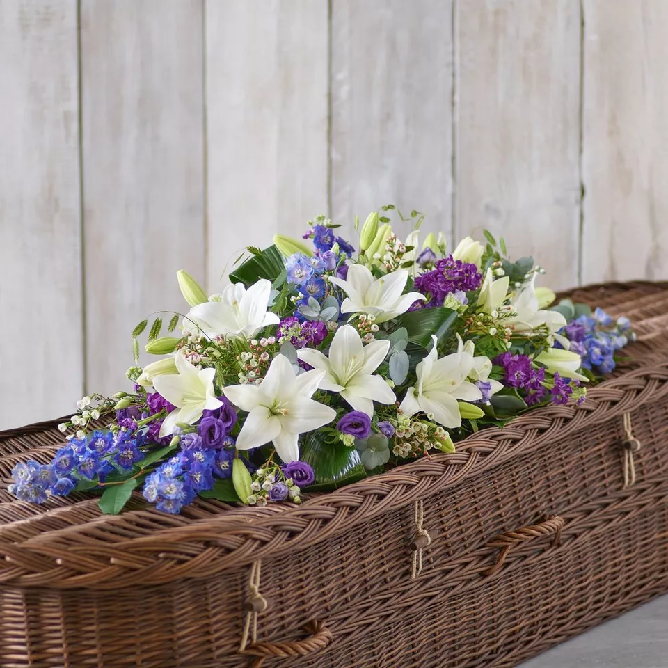 Blue and White Casket Spray - Image 4