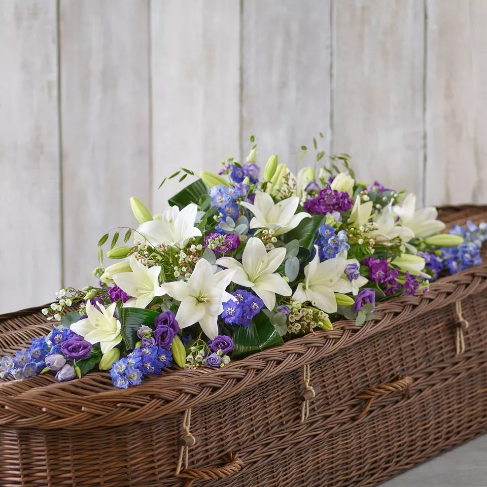 Blue and White Casket Spray - Image 6