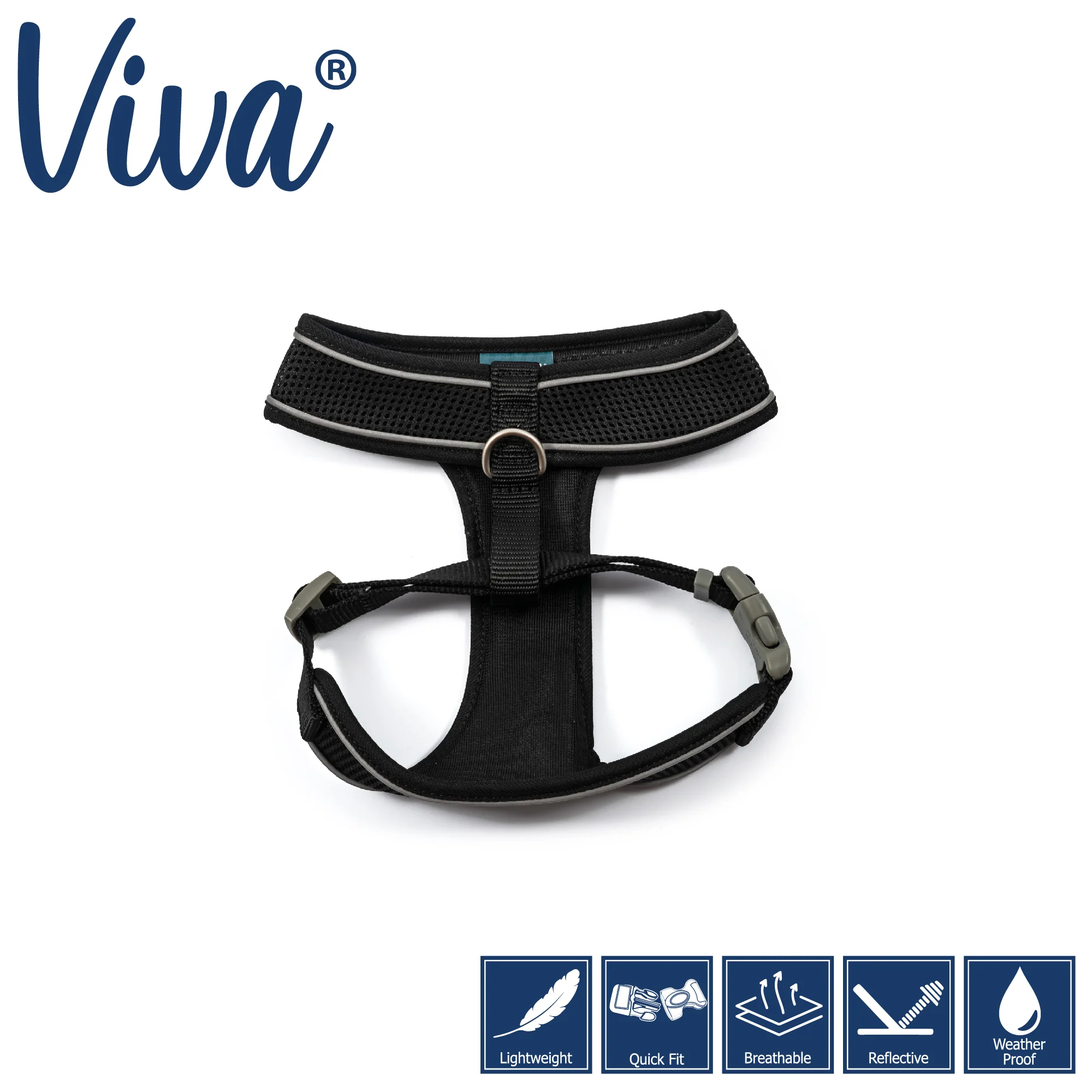 Ancol Viva Comfort Mesh Dog Harness Black Small (34-45cm Chest) - Image 2