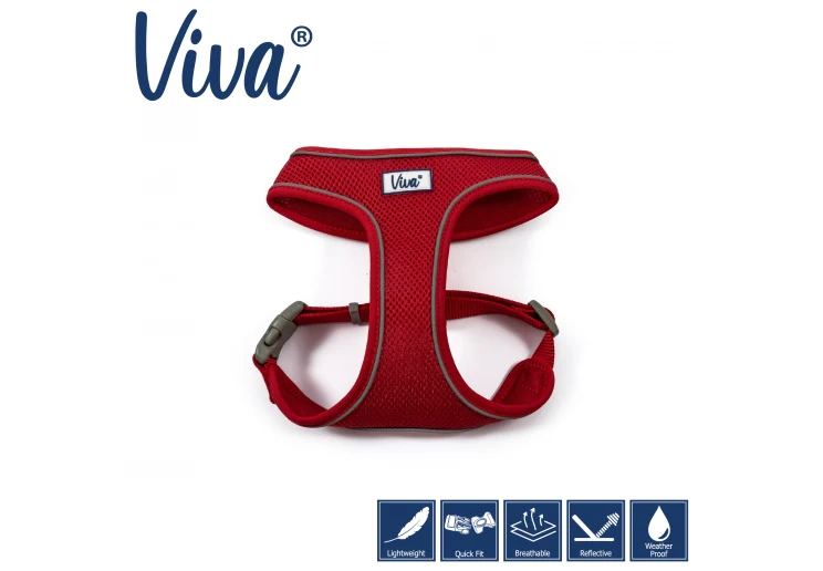 Ancol Viva Comfort Mesh Dog Harness Red Small (34-45cm Chest)