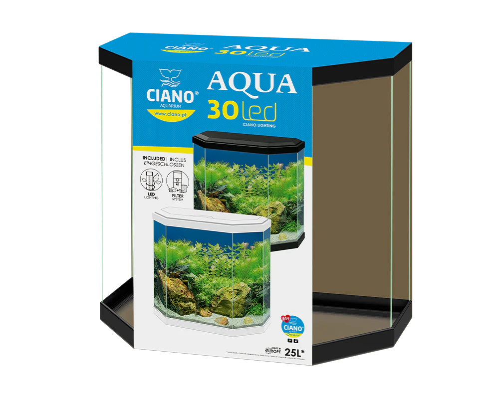 Ciano Aqua 30 Hex Black With LED Lights & Filter 25 Litre - Image 3