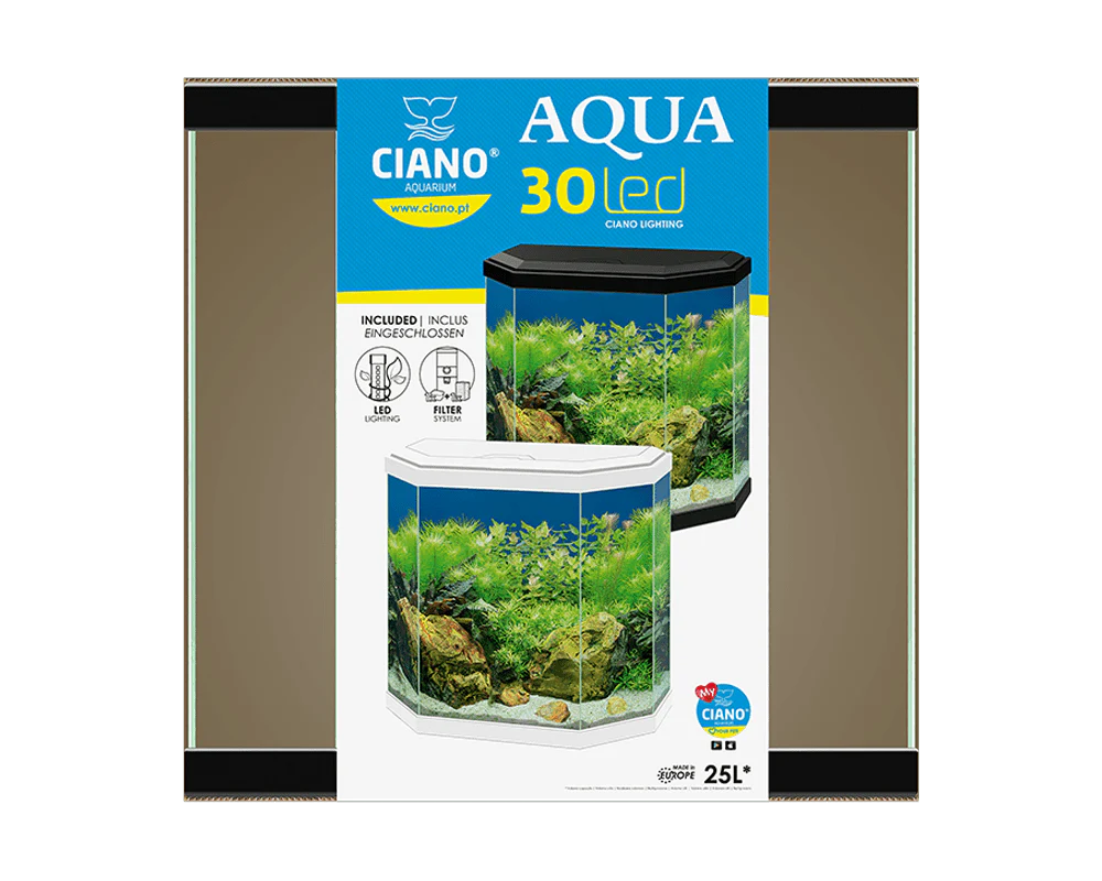 Ciano Aqua 30 Hex White With LED Lights & Filter 25 Litre - Image 2