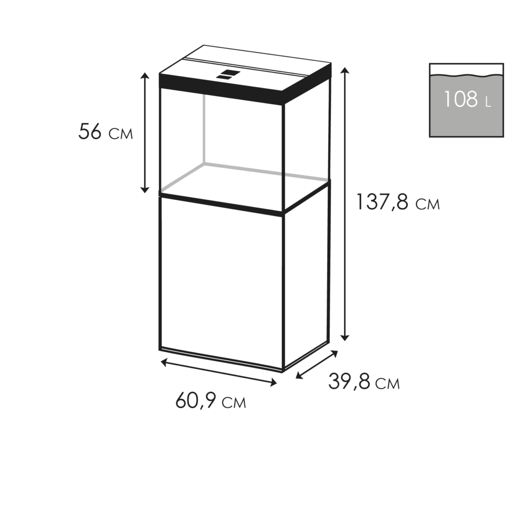 Ciano Emotions Pro 60 Black Aquarium With FREE Cabinet - Image 5