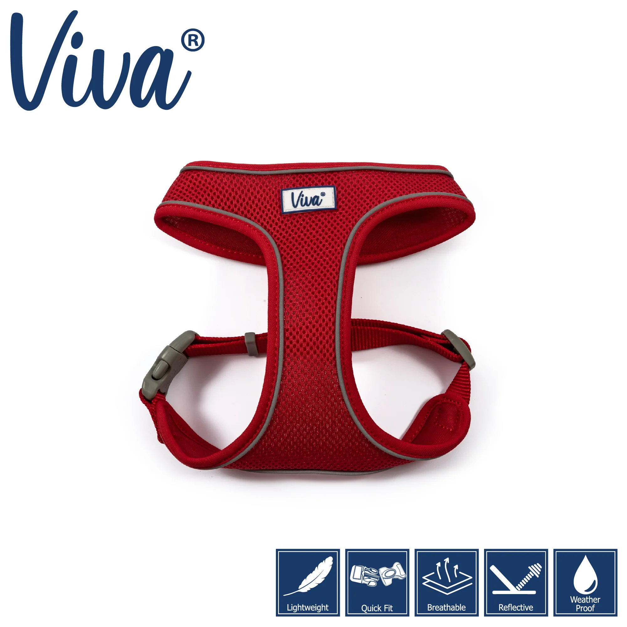 Ancol Viva Comfort Mesh Dog Harness Red Large (53-74cm Chest)