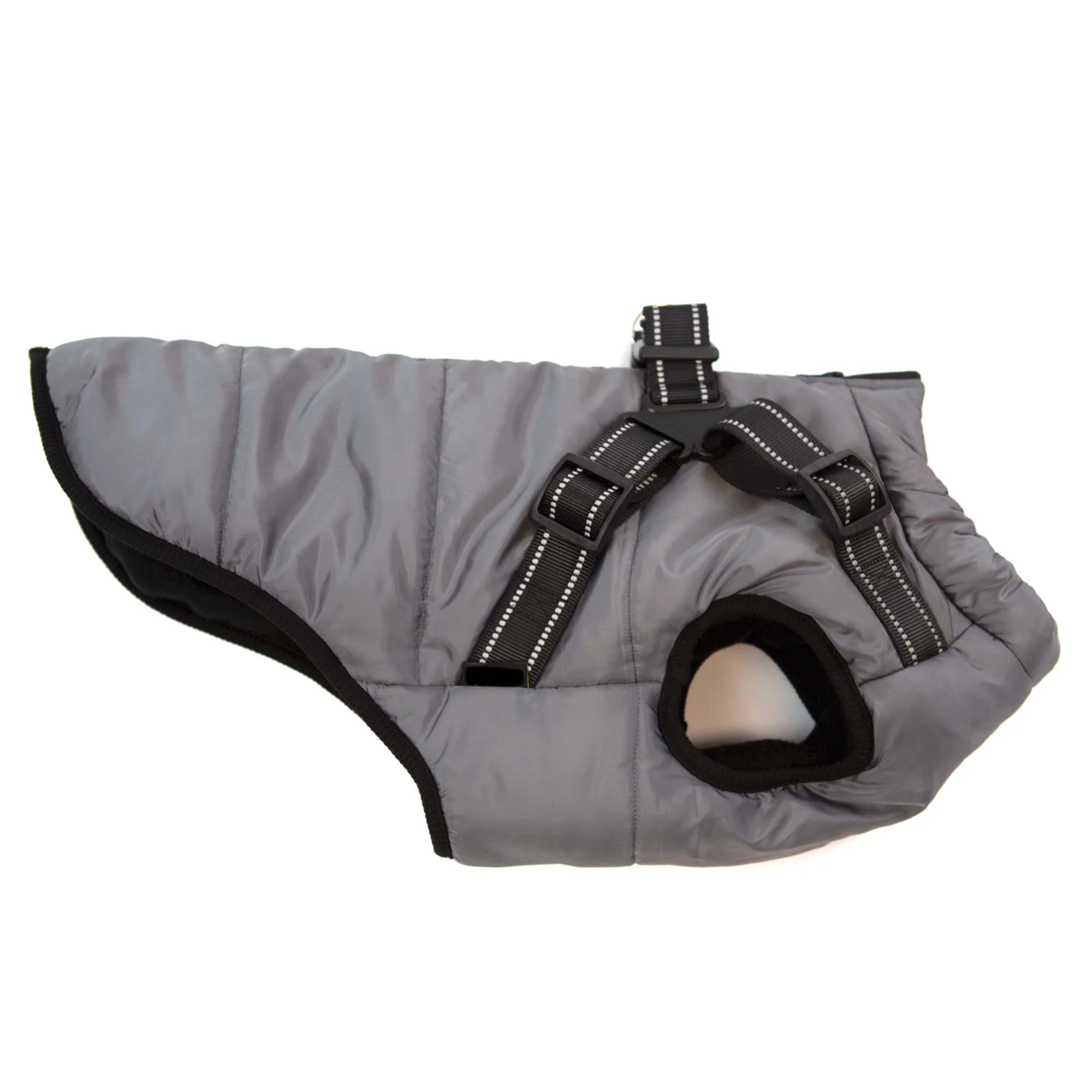 Dark Grey Harness Dog Jacket X-Lge