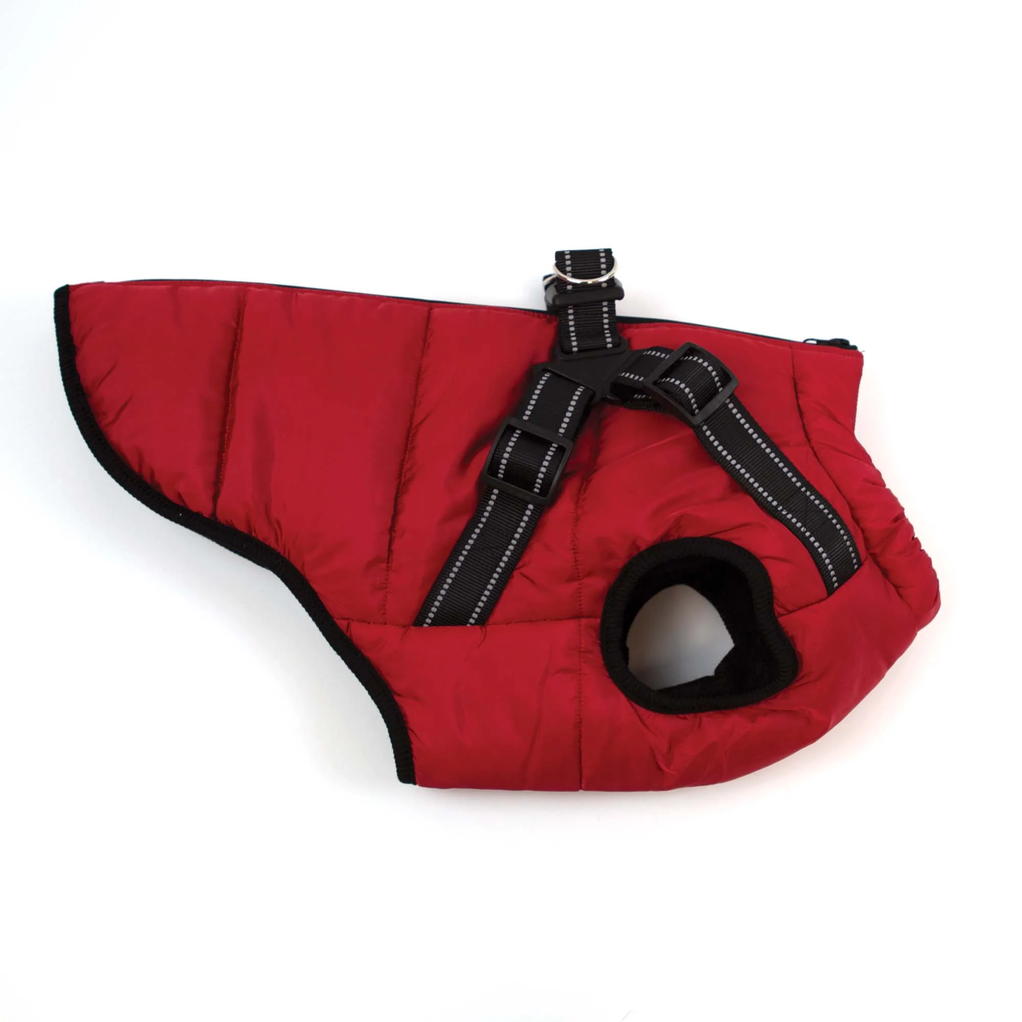 Dark Red Harness Dog Jacket X-Lge