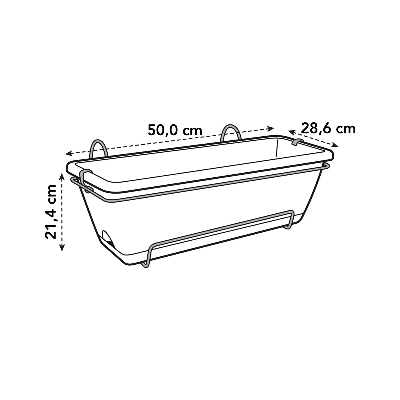Elho Barcelona All in One 50cm Window Box Anthracite - Image 6