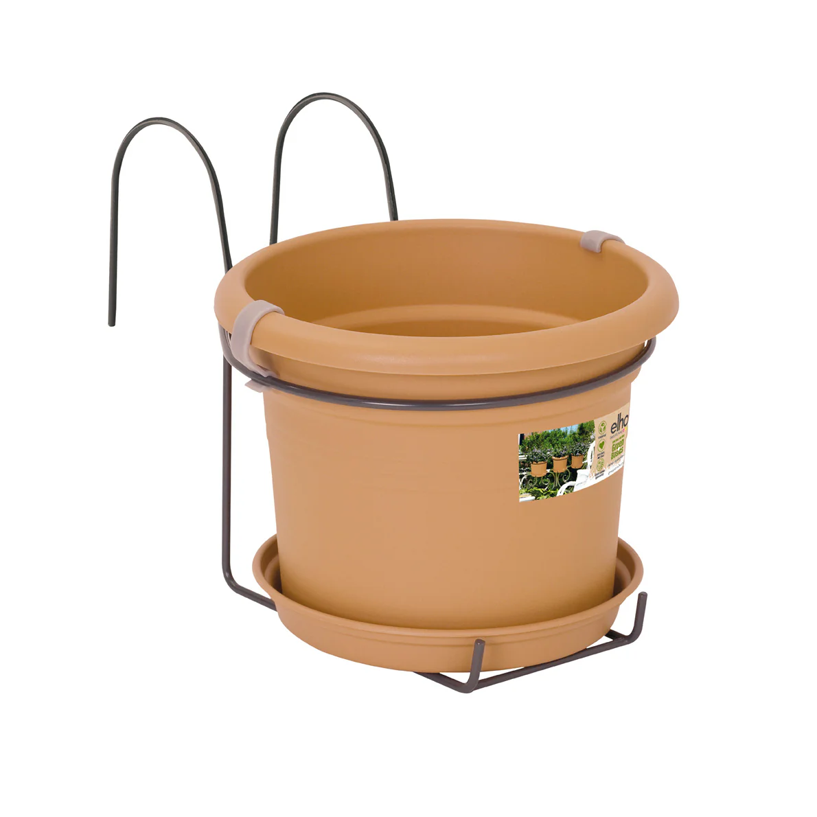 Elho Green Basics Balcony Potholder All in 1 Terracotta