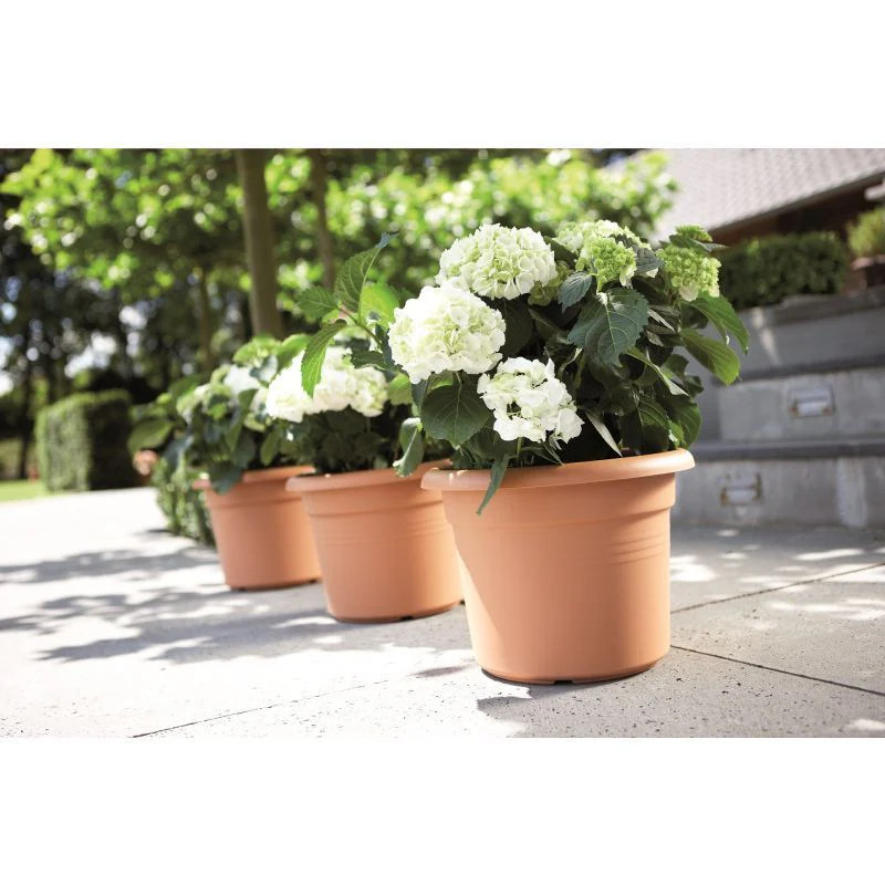 Elho green Basics Cilinder 35cm Mild Terracotta Colour - Image 2