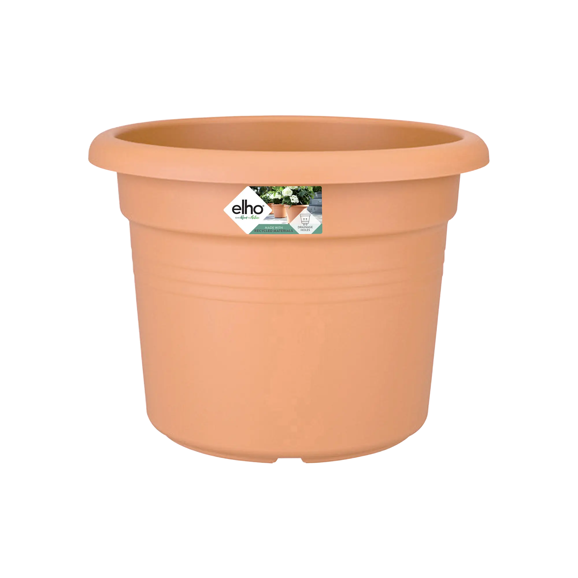 Elho Green Basics Cilinder 65cm Mild Terracotta Colour - Image 2