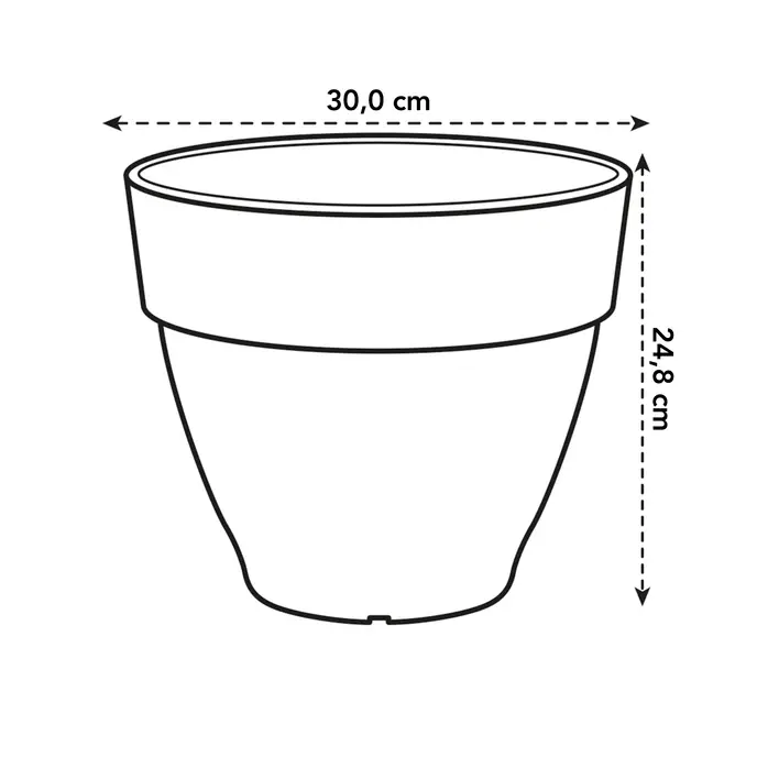 Elho Vibia Campana Round Living Concrete 30cm - Image 3
