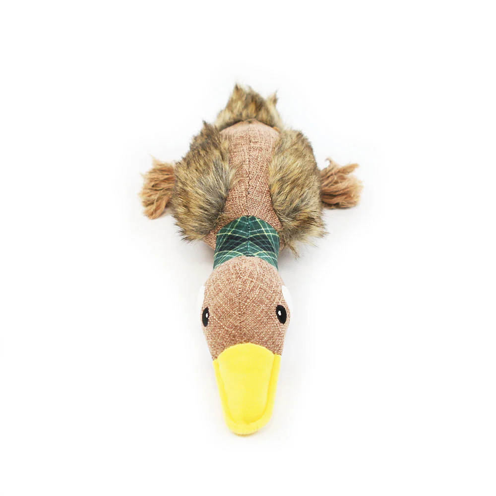 Festive Goose Green Dog Toy