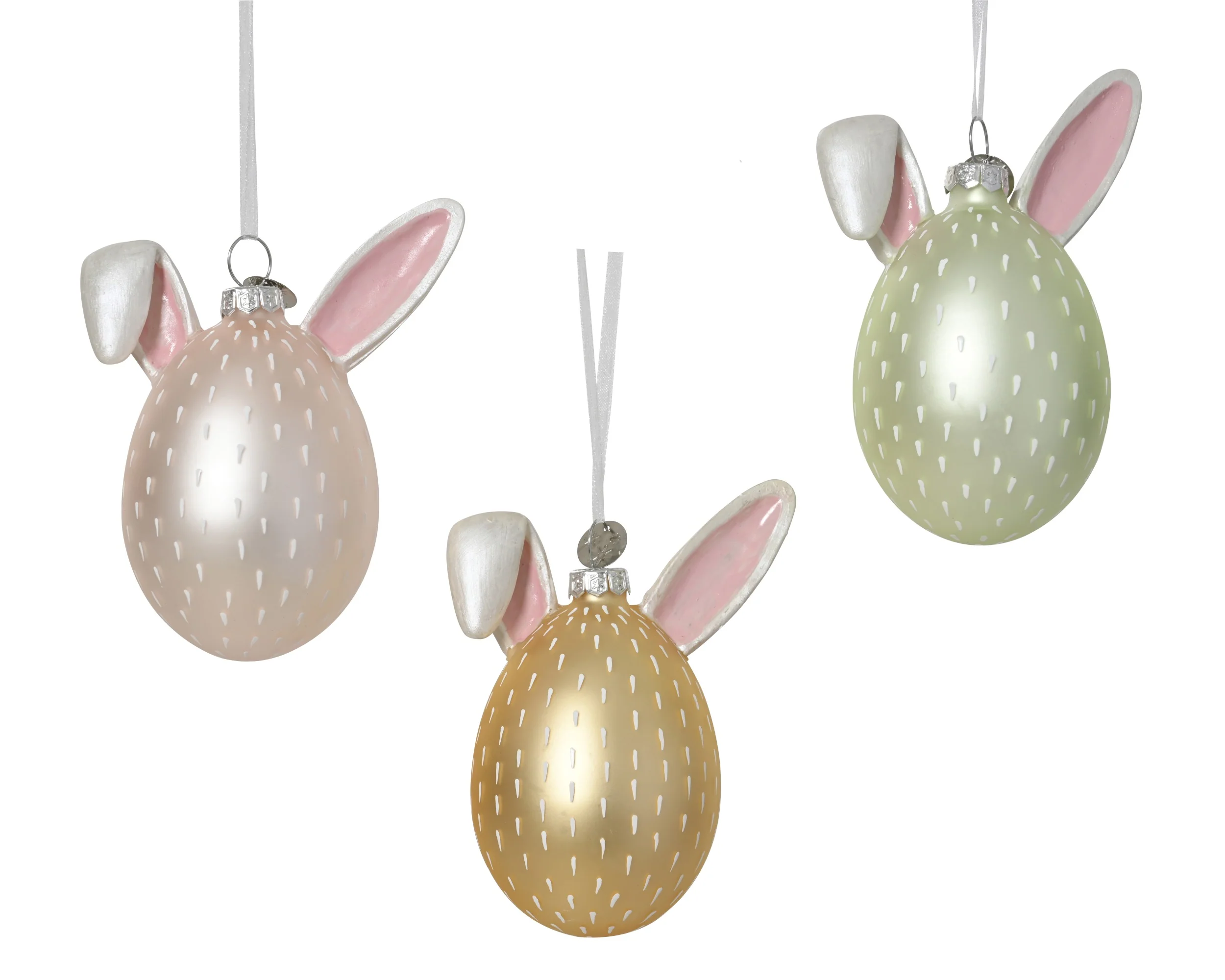 glass  Egg with Bunny ears - Sold Separately