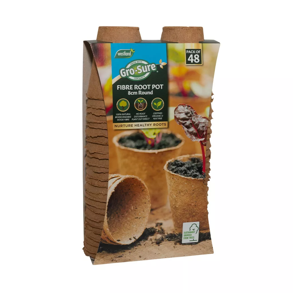 Gro-Sure Fibre Pots Round 8cm 48pk - Image 4
