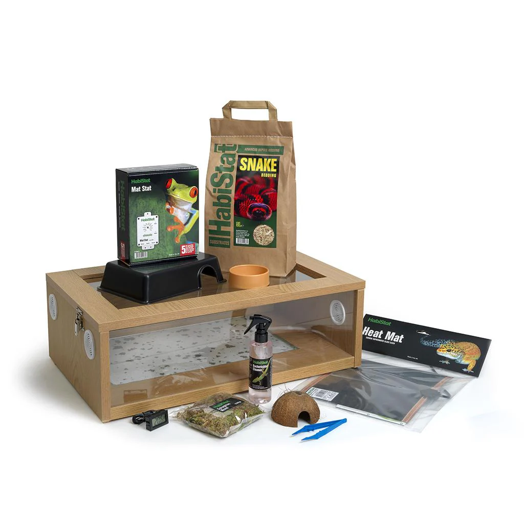 HabiStat Hatchling Snake Starter Kit Oak 61 x 38 x 20cm