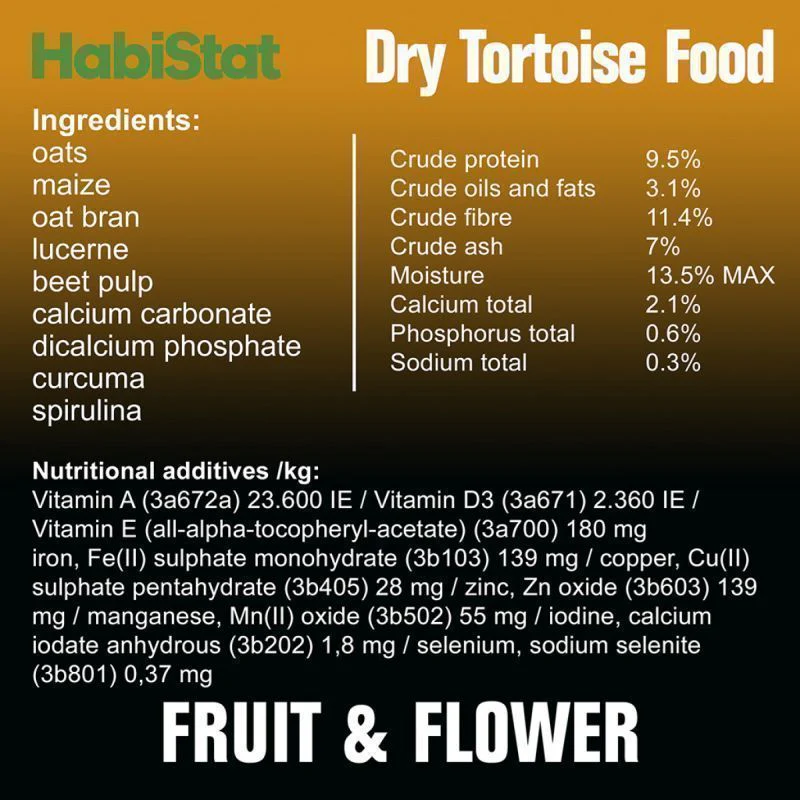 HabiStat Tortoise Food Fruit & Flower, 400g - Image 2
