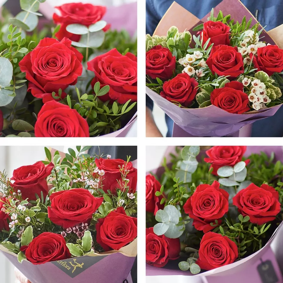 Half Dozen Large-headed Red Rose Gift Set - Image 2