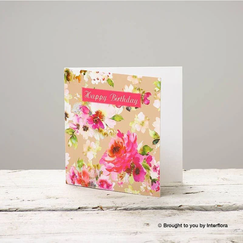 Happy Birthday Floral Card