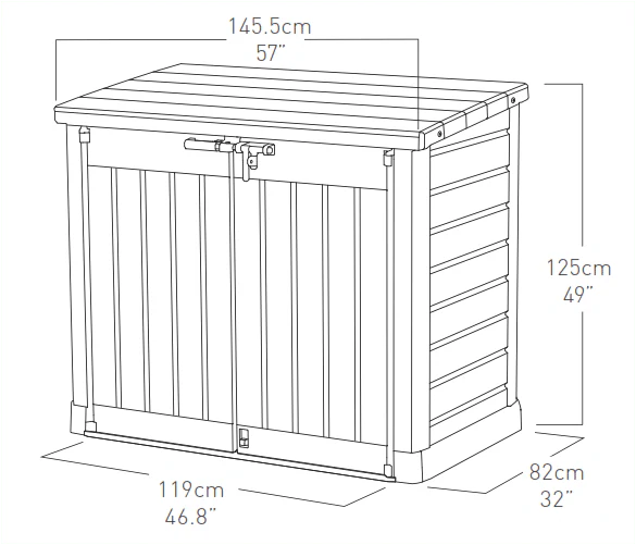 Hideaway XL Storage Box Anthracite Grey (145 x 82 x 125cm) - Image 7