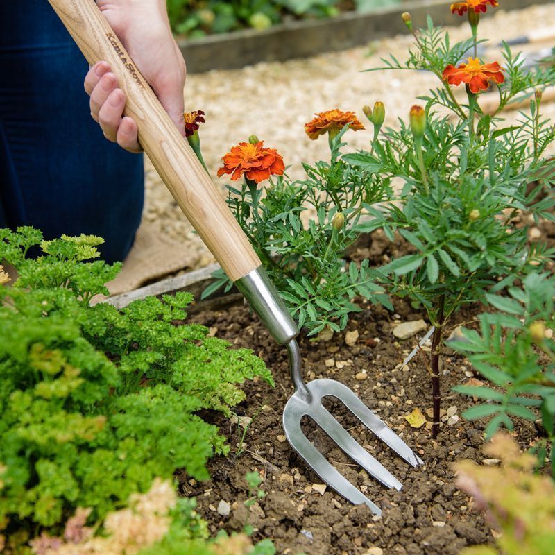 kent and Stowe Stainless Steel Border Hand Fork - Image 2