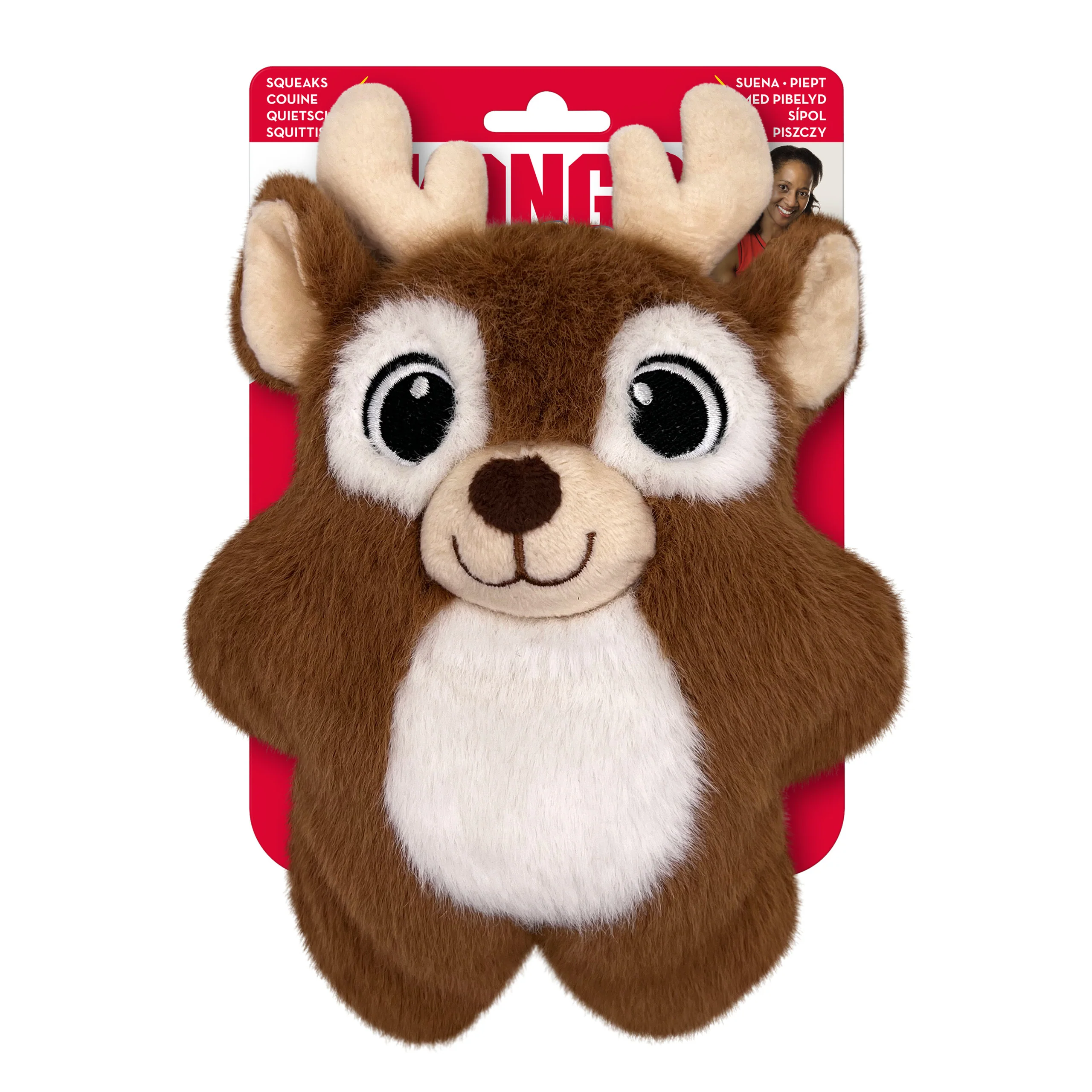 KONG Holiday Snuzzles Reindeer Md - Image 3