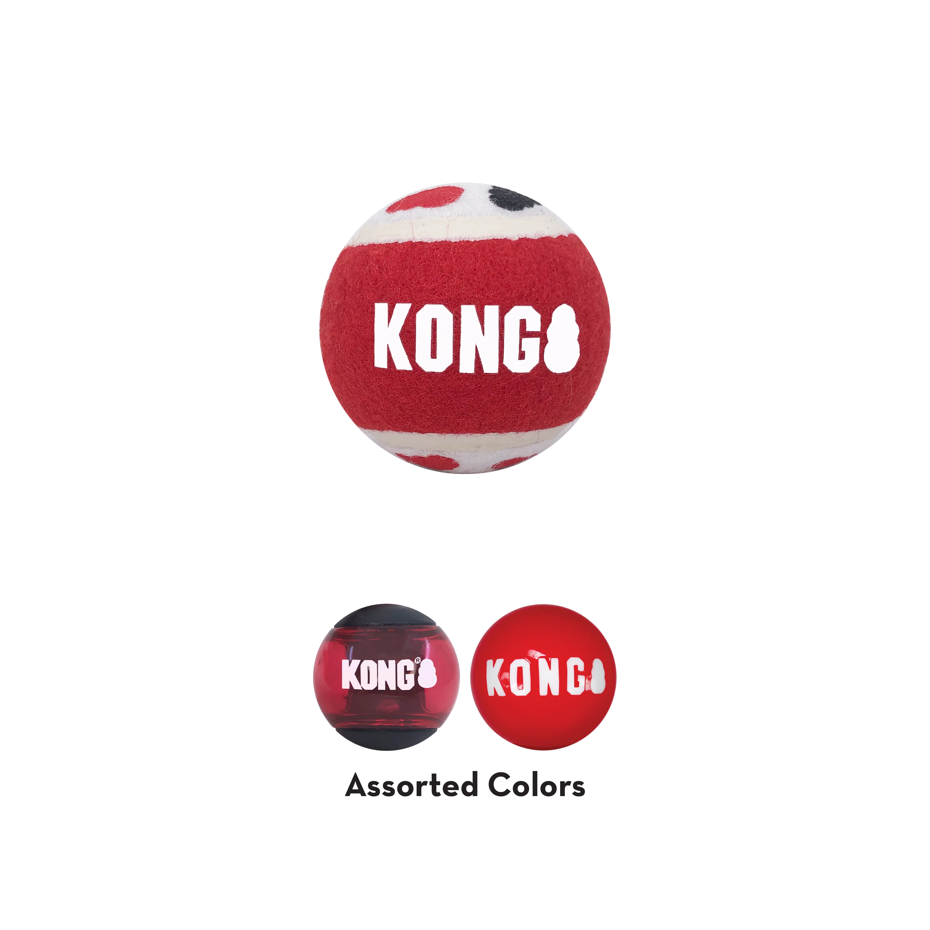 KONG Signature Balls 3pk Assorted Large - Image 3