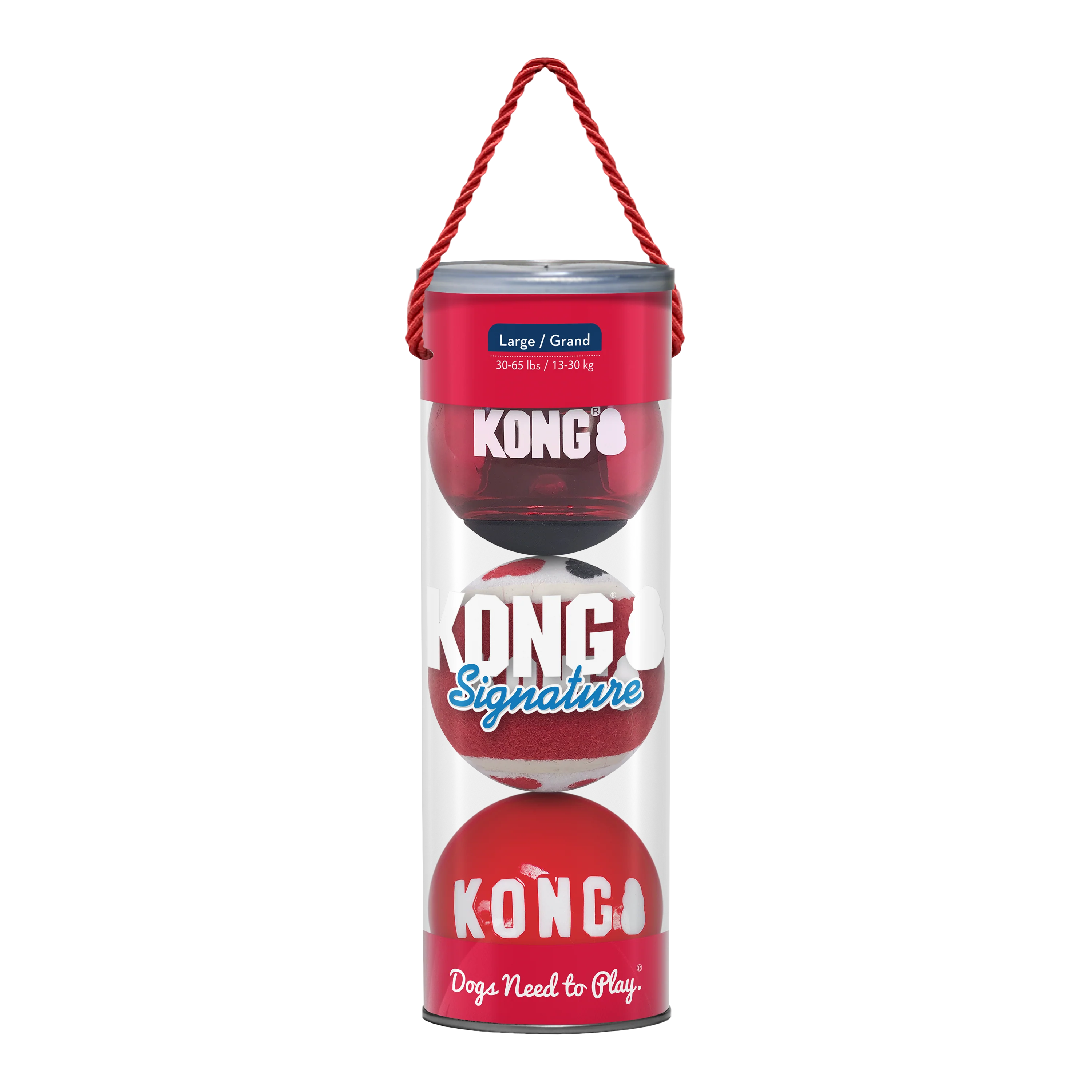 KONG Signature Balls 3pk Assorted Large - Image 4