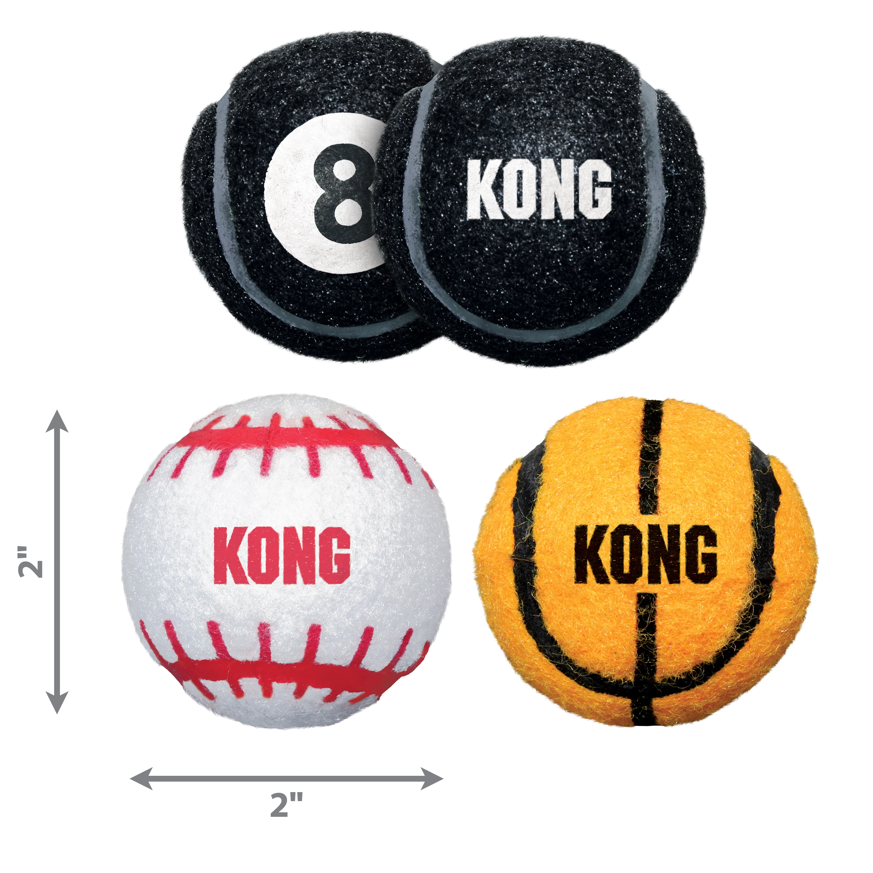 KONG Sports Ball Small 3pk - Image 5