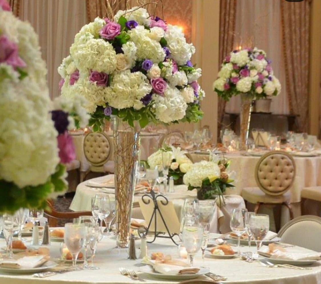 Lavender Purple and Whites with Hint of Gold High