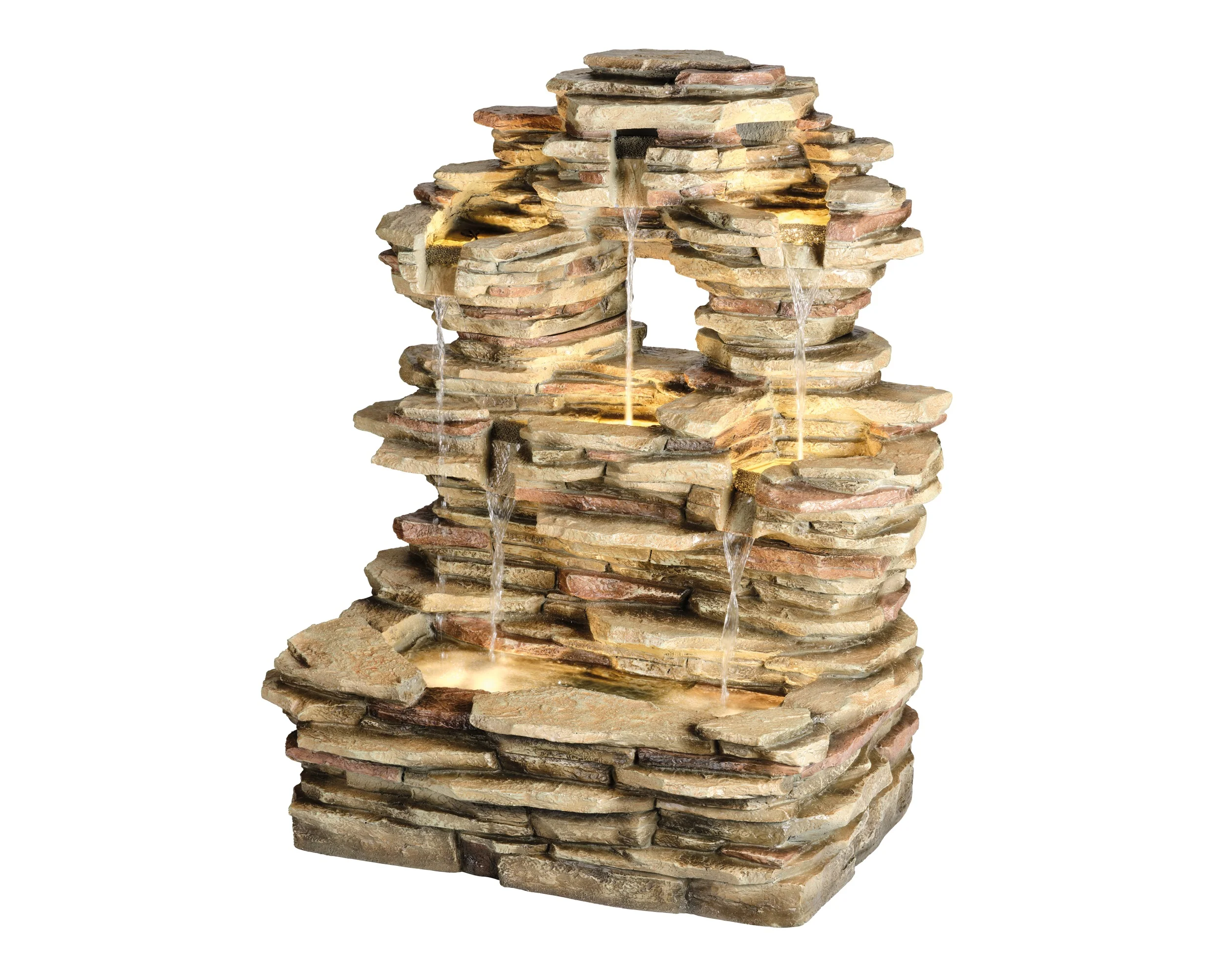 Natural Cascading Rock Water Feature - 100cm