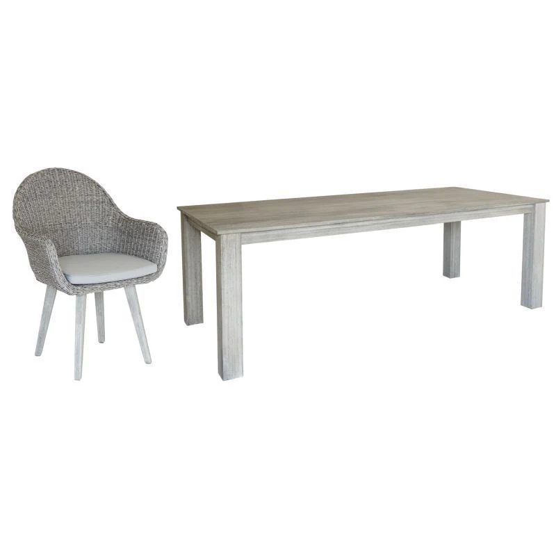 Old England Grey Painted Table With 6 Chairs - Image 3