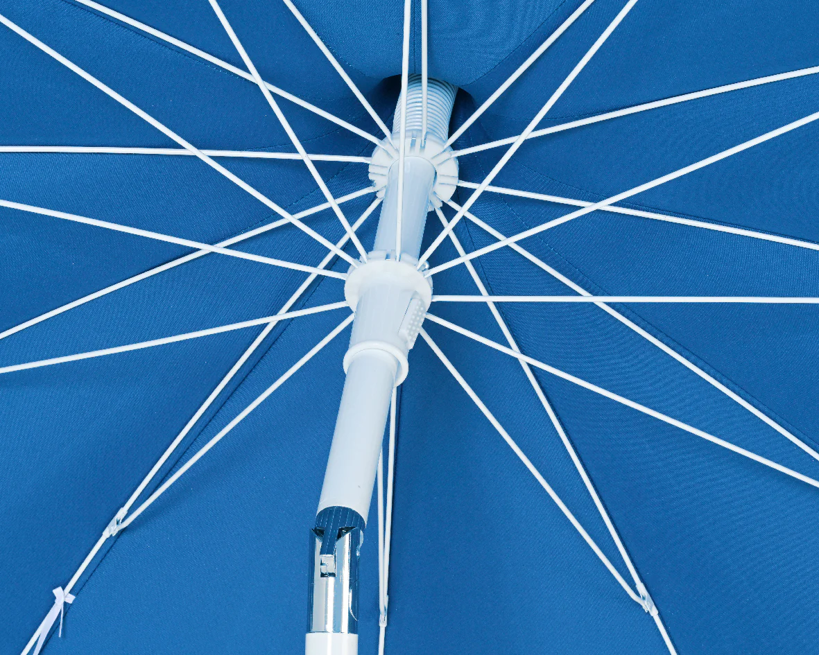 Outdoor Parasol - 1.95 metre Blue - Image 4