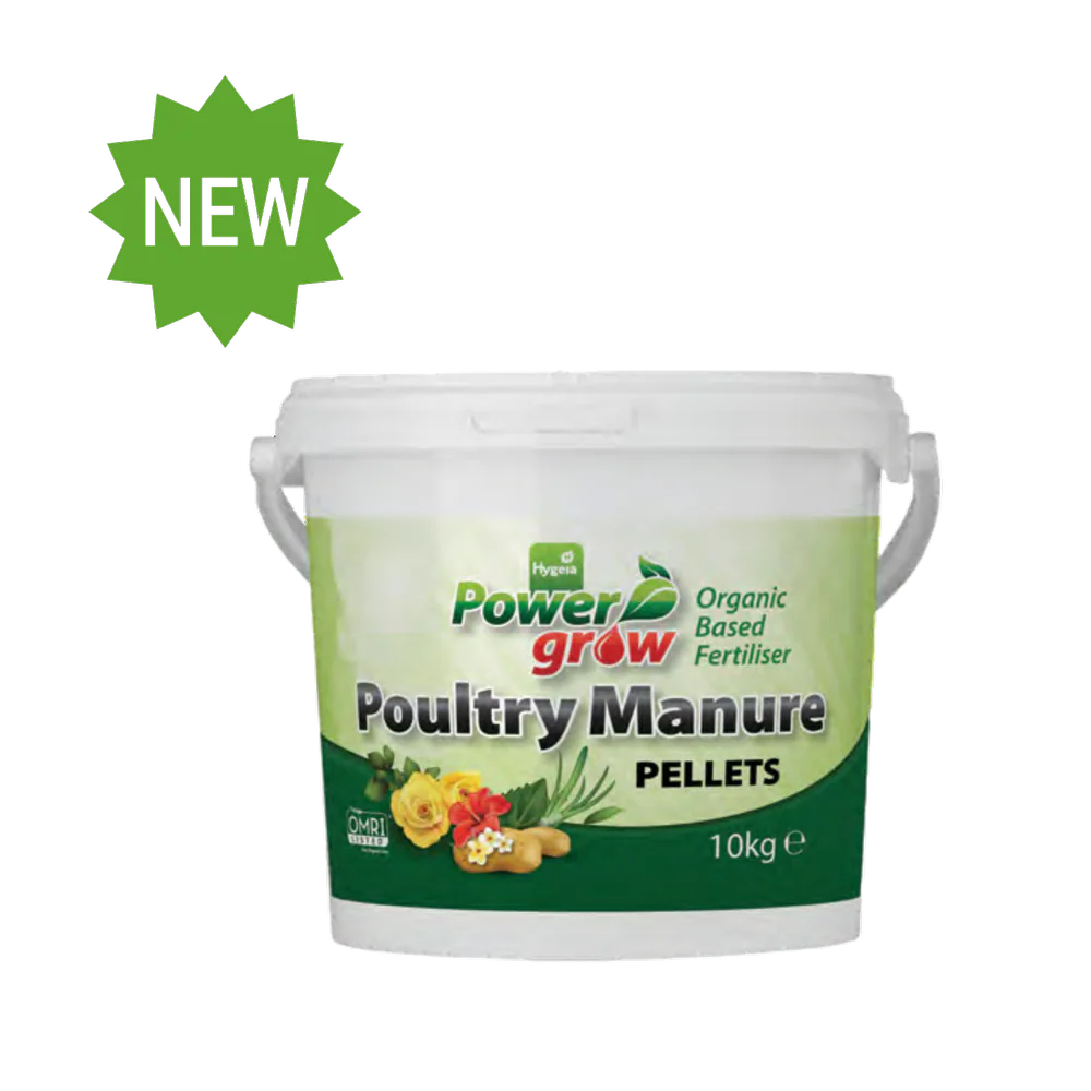 Hygeia Powergrow Poultry Manure Pellets 10kg Tub
