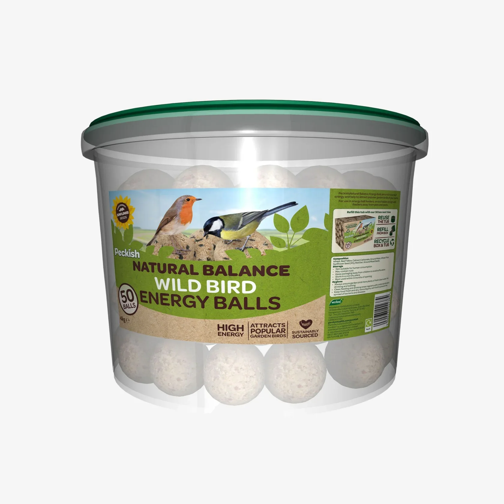 Peckish Natural Balance Energy Balls 50 Balls Tub